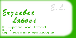 erzsebet laposi business card