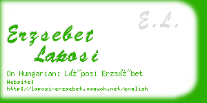 erzsebet laposi business card